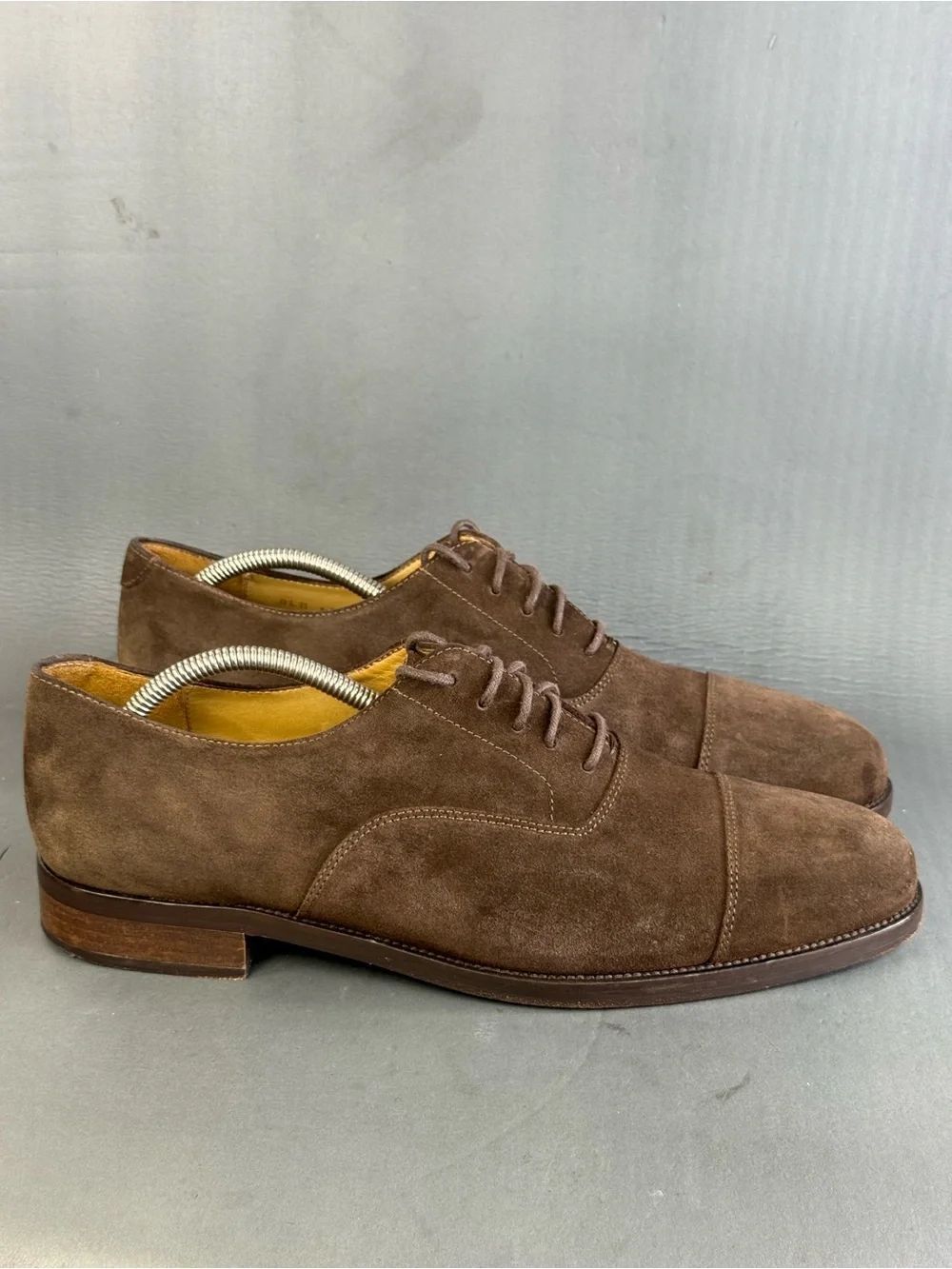 PoloโRalph Lauren brown suede Oxford cap-toe shoes menโs size 12
